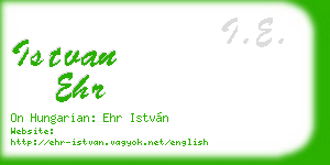 istvan ehr business card